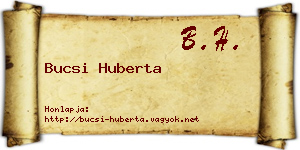 Bucsi Huberta névjegykártya